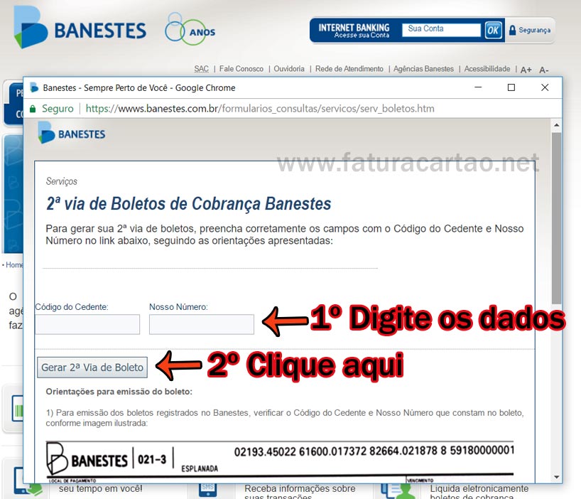 Atualizar Boleto Banestes