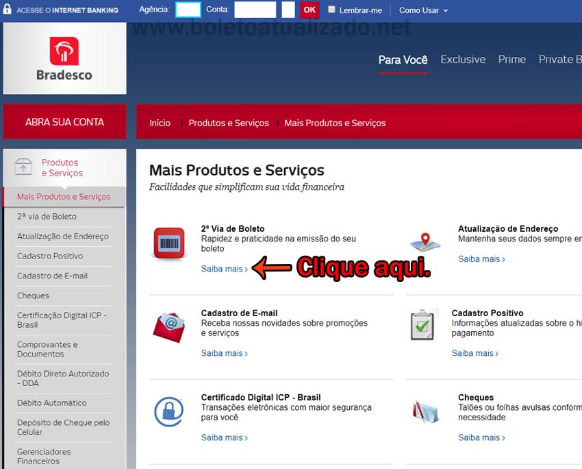 Atualizar Boleto Bradesco Vencido