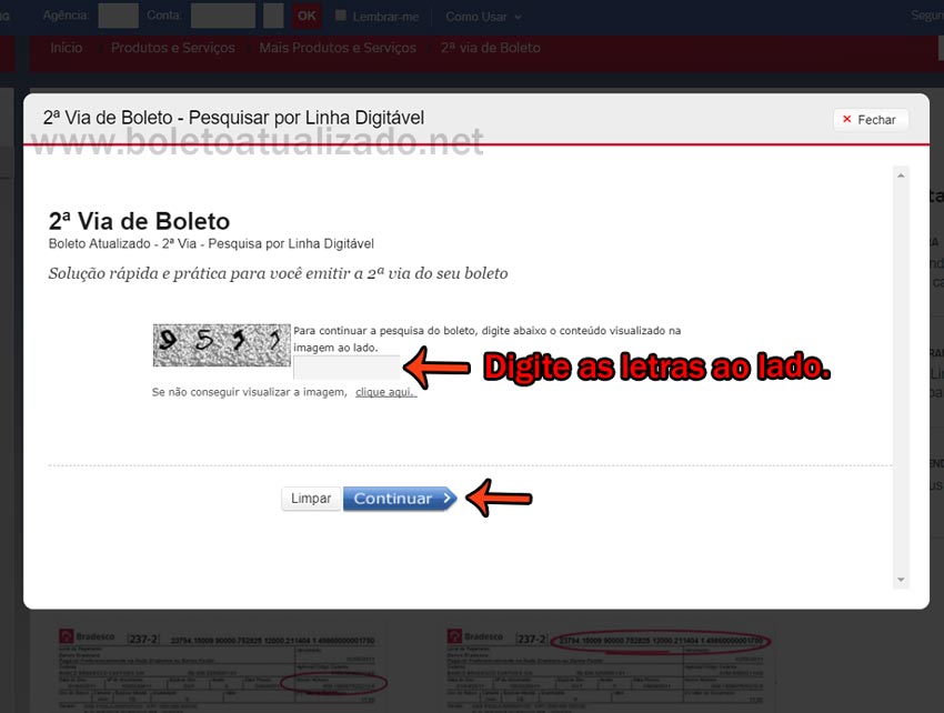 Atualizar Boleto Bradesco Vencido
