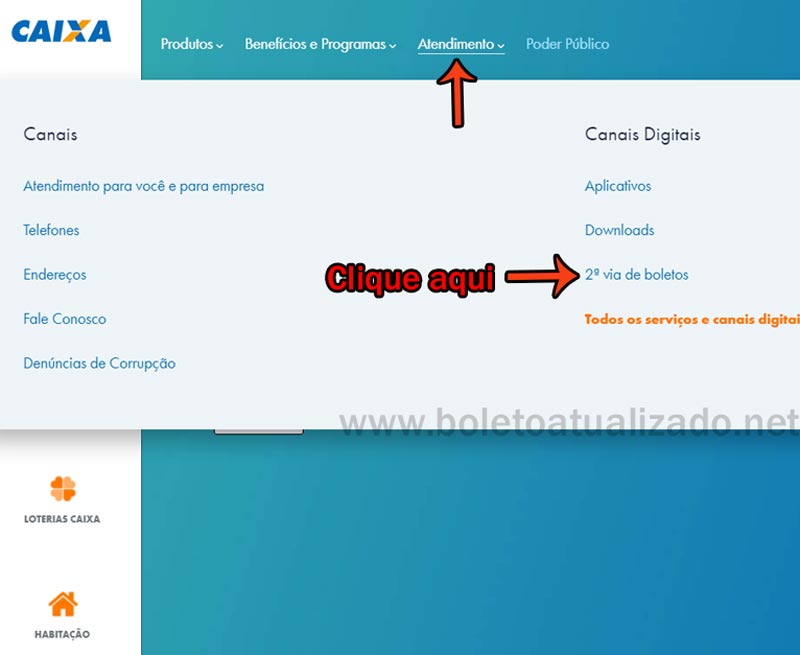 Atualizar Boleto Caixa Vencido