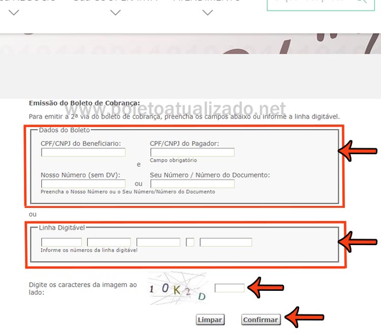 Atualizar Boleto Cecred Vencido