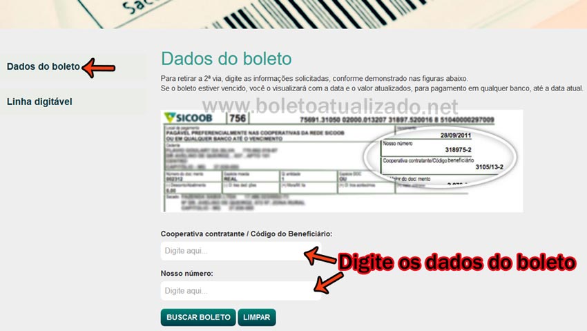 Atualizar Boleto Sicoob Vencido