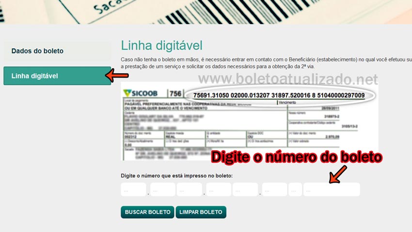 Atualizar Boleto Sicoob Vencido