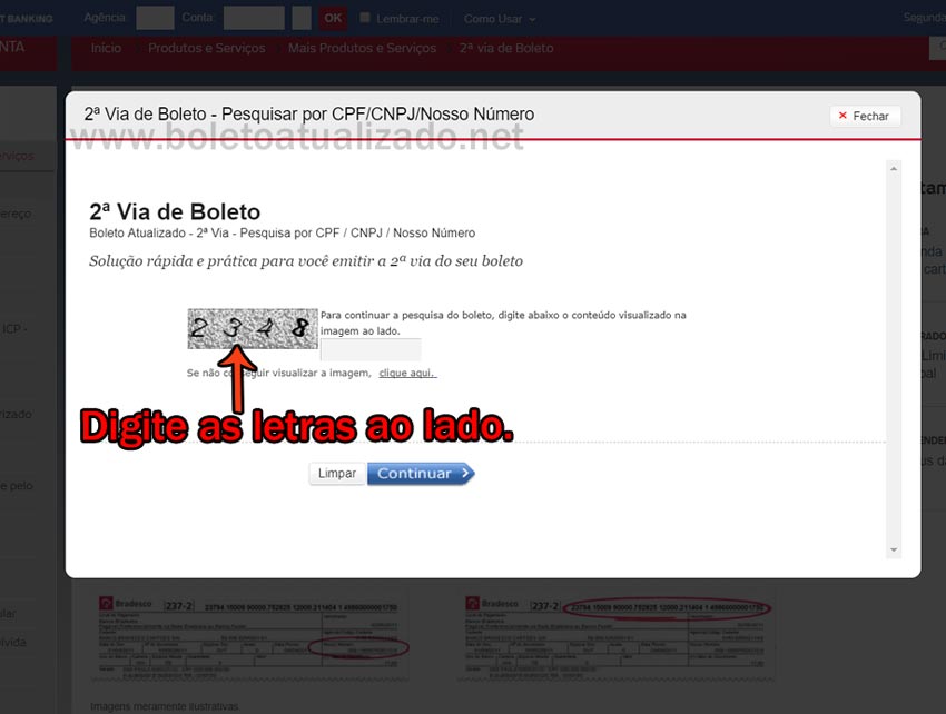 Atualizar boleto HSBC vencido