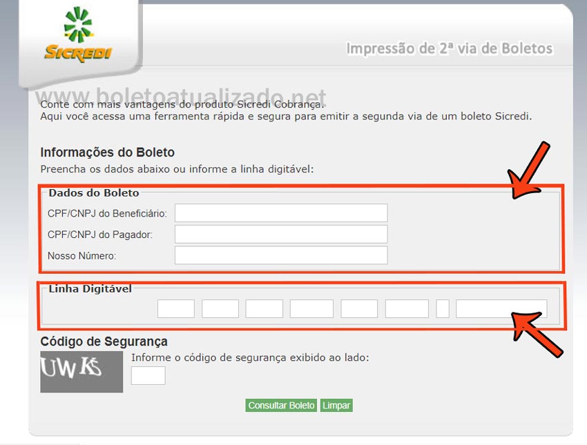 Atualizar Boleto SICREDI Vencido