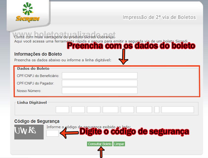Atualizar Boleto SICREDI Vencido