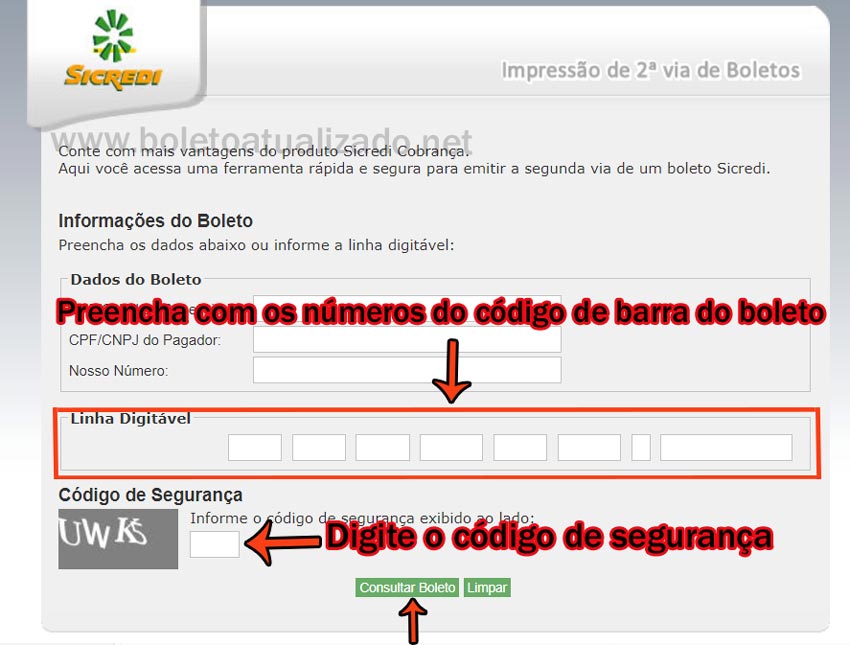 Atualizar Boleto SICREDI Vencido